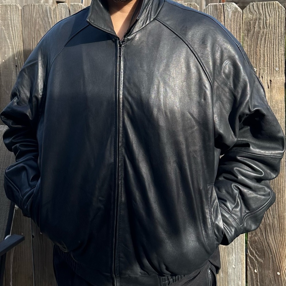 Original Outerwear Men's Black Leather Jacket